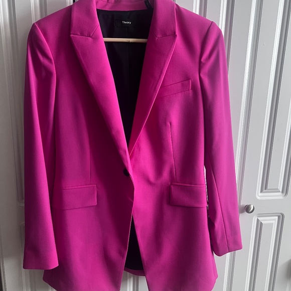 THEORY ETIENNETTE BLAZER Size 4 Pink - Picture 4 of 7